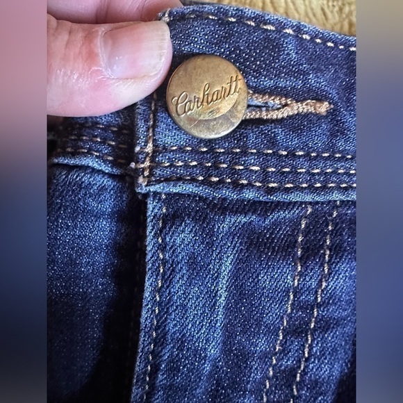 Carhartt size 12 regular slim fit carpenter jeans. Great details! EUC - Picture 8 of 16